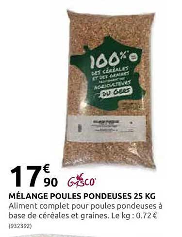 mélange poules pondeuses 25 kg