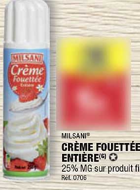 Milsani Crème Fouettée Entière