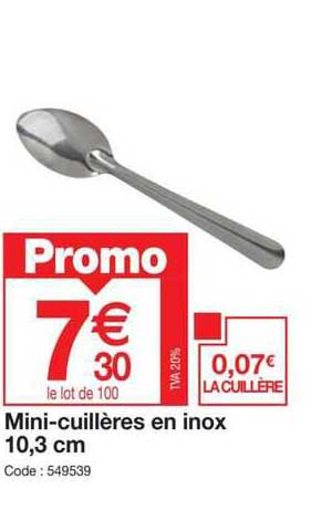 mini-cuillères en inox 10,3 cm