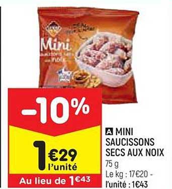 Mini Saucissons Secs Aux Noix