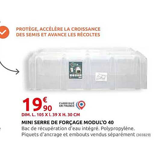 mini serre de forçage modul'o 40