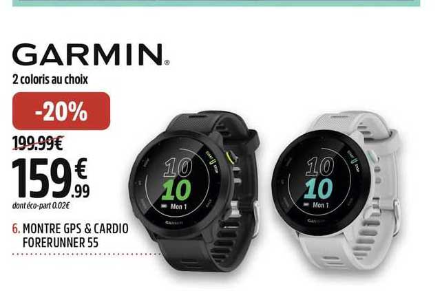 montre gps & cardio forerunner 55 garmin