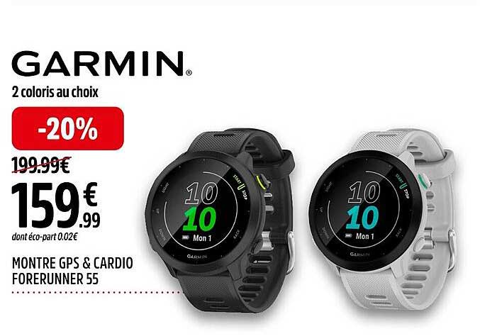 montre gps & cardio forerunner 55 garmin