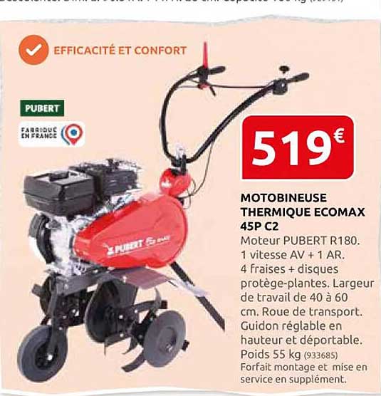 motobineuse thermique ecomax 45p c2 pubert