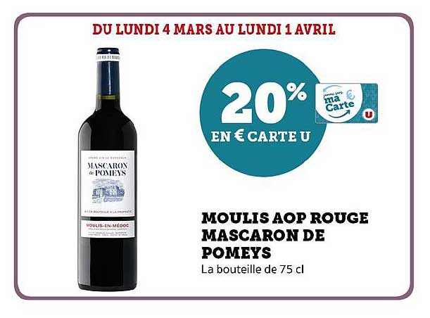 moulis aop rouge mascaron de pomeys