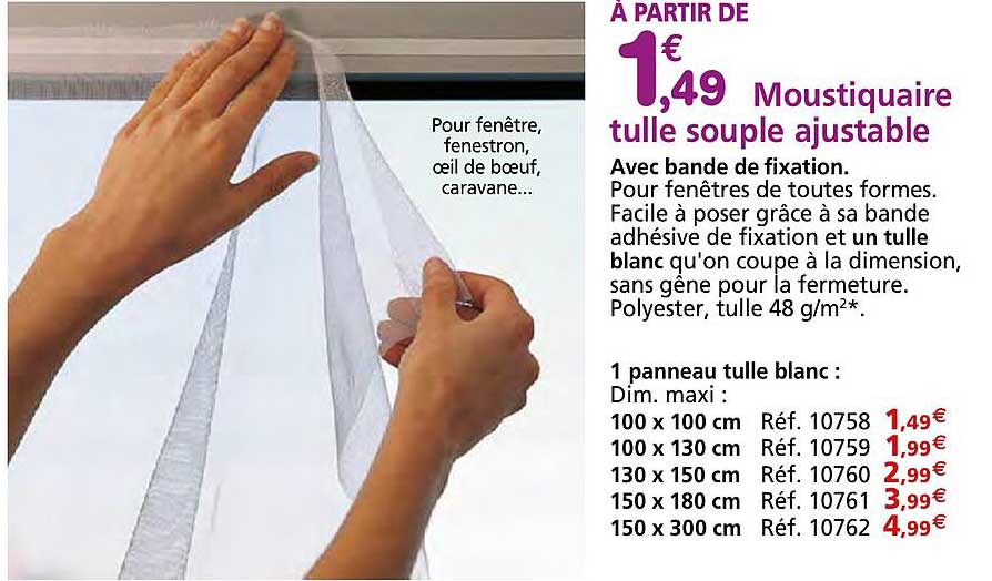 moustiquaire tulle souple ajustable