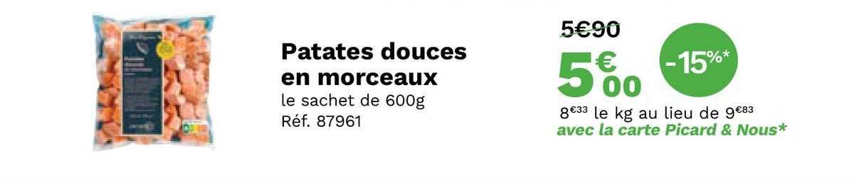 patates douces en morceaux