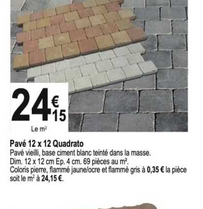 Pavé 12 X 12 Quadrato