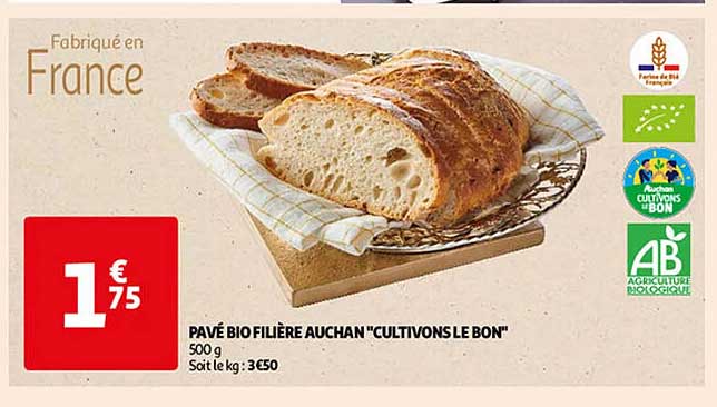 pavé bio filière auchan "cultivons le bon"