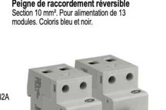 peigne de raccordement réversible