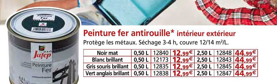 peinture fer antirouille intérieur extérieur