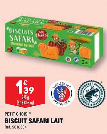 petit choisi biscuit safari lait