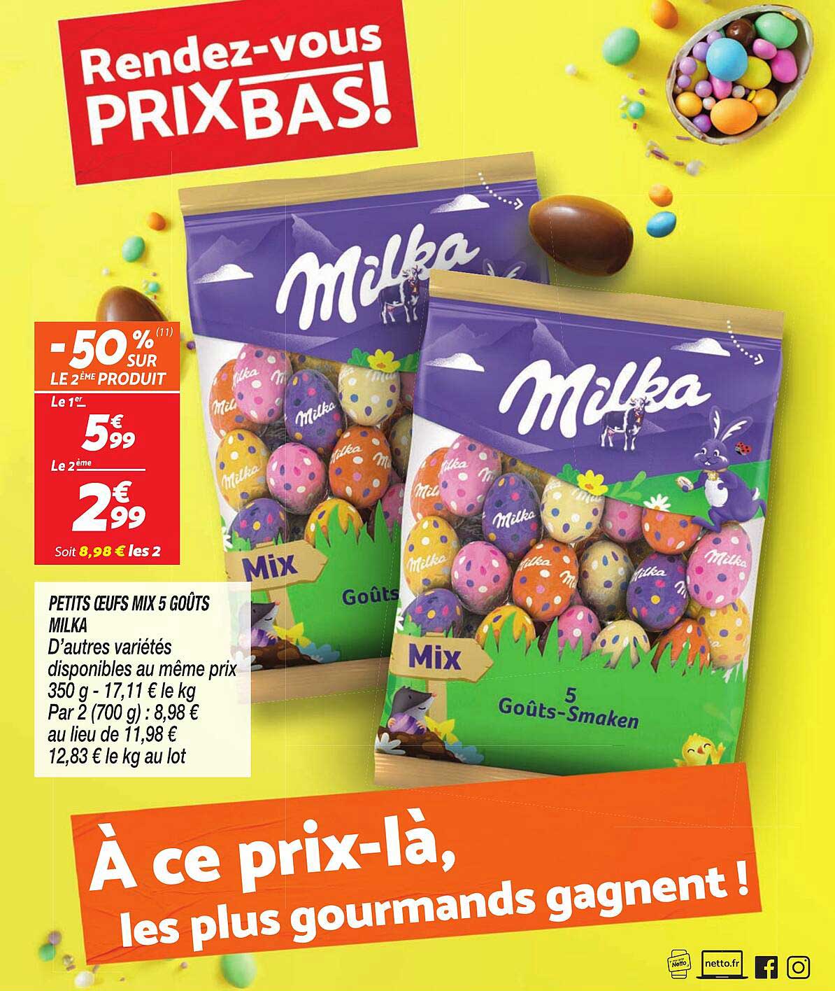 petits œufs mix 5 goûts milka