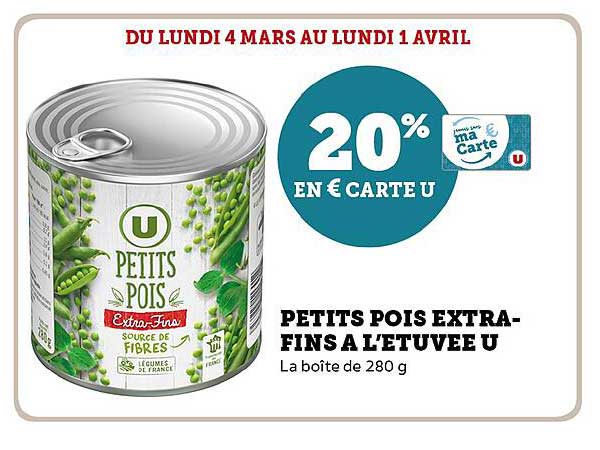 petits pois extra-fins à l'étuvée u