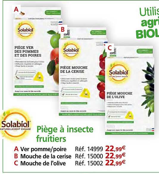 Piège à Insectes Fruitiers Solabiol