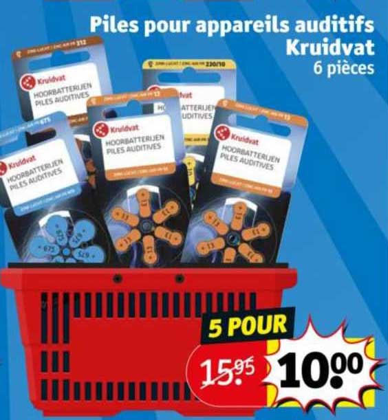 piles pour appareils auditifs kruidvat