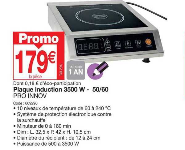 plaque induction 3500 w - 50/60 pro innov
