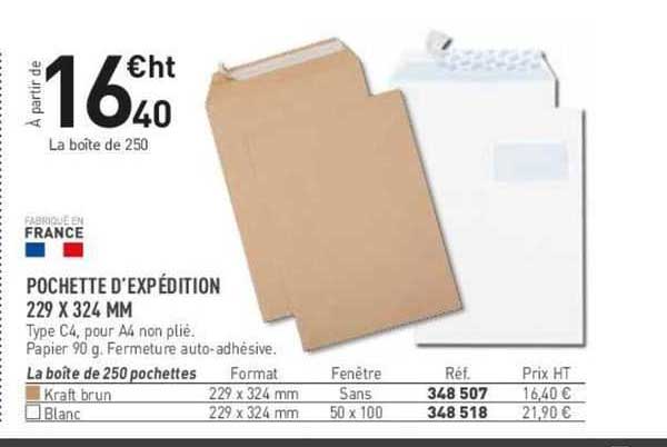 pochette d'expédition 229 x 324 mm