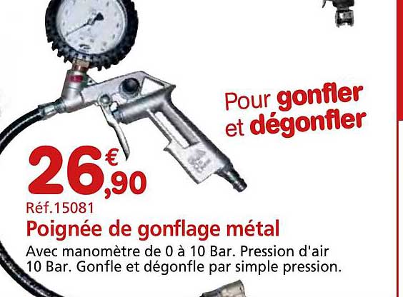 Poignée De Gonflage Métal