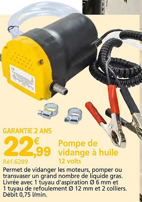 pompe de vidange à huile 12 volts