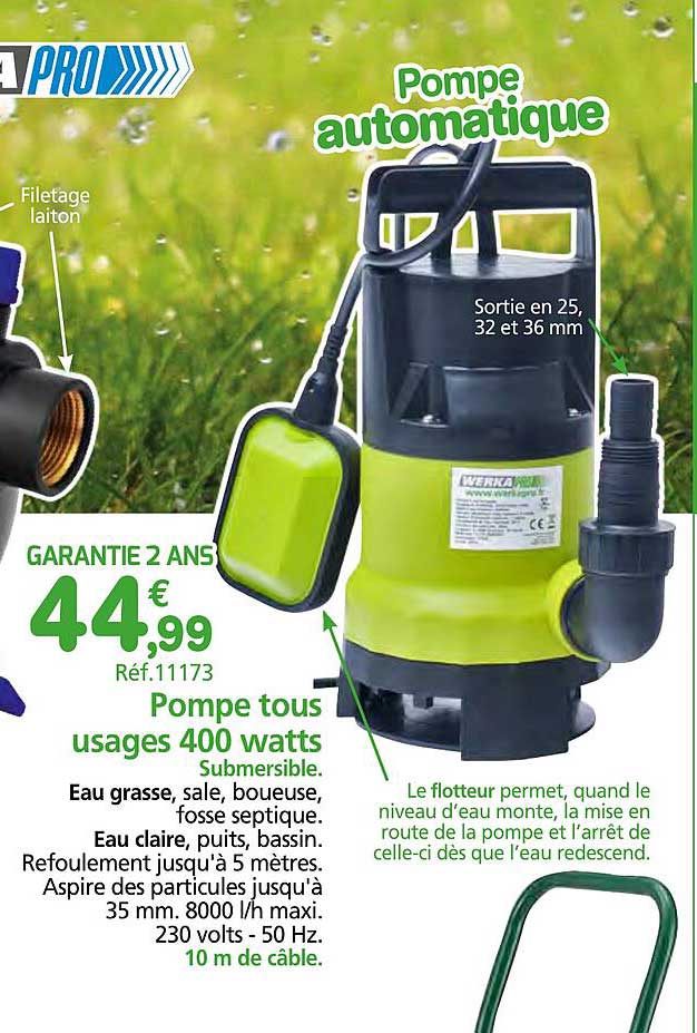 pompe tous usages 400 watts