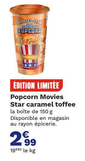 popcorn movies star caramel toffee