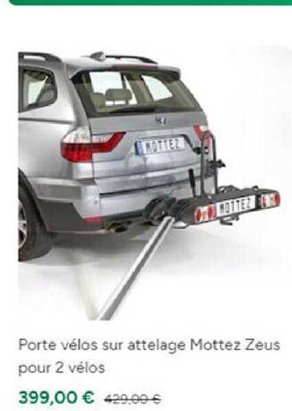 porte vélos sur attelage mottez zeus pour 2 vélos