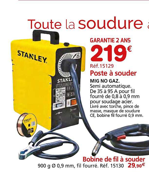 poste à souder, bobine de fil à souder