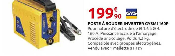 poste à souder inverter gysmi 160p