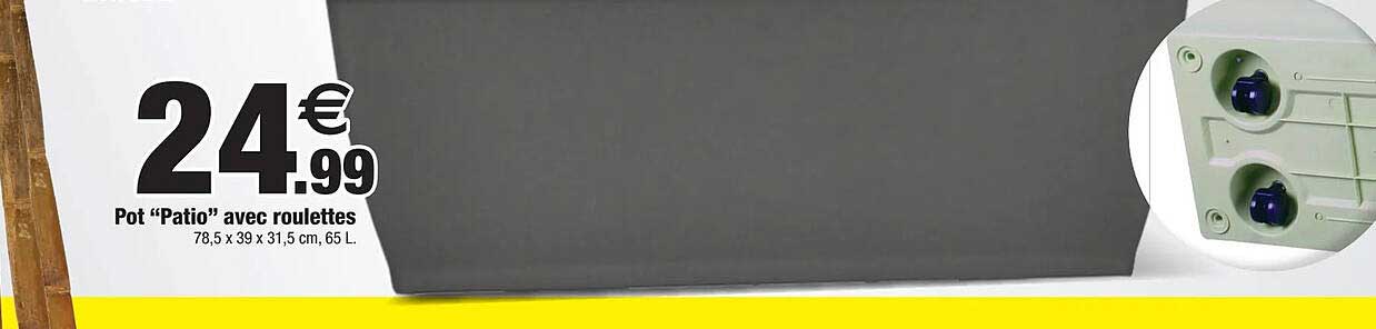 Pot "patio" Avec Roulettes
