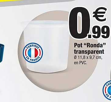 Pot "ronda" Transparent