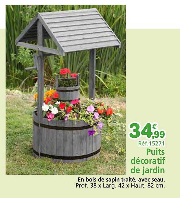 puits décoratif de jardin
