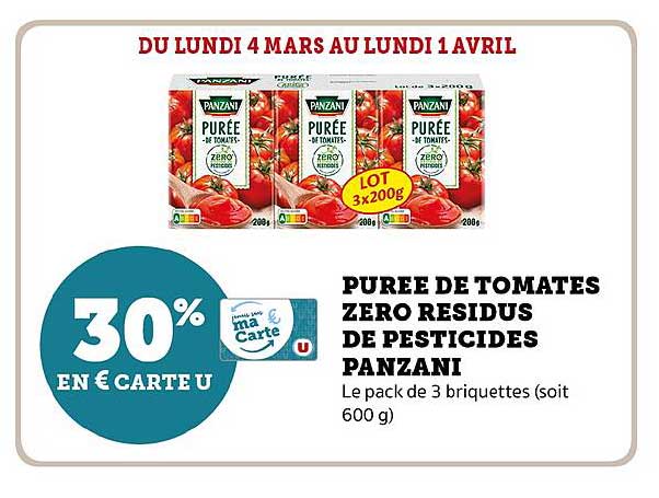 Purée De Tomates Zéro Résidus De Pesticides Panzani