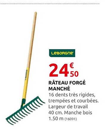 râteau forgé manché leborgne