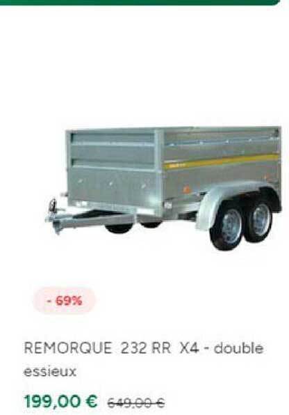 remorque 232 rr x4 - double essieux