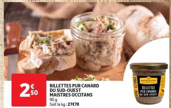 rillettes pur canard du sud-ouest maistres occitans