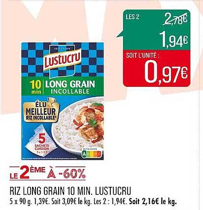riz long grain 10 min lustucru