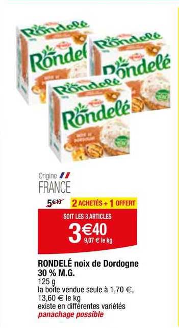 rondelé noix de dordogne 30% m.g.