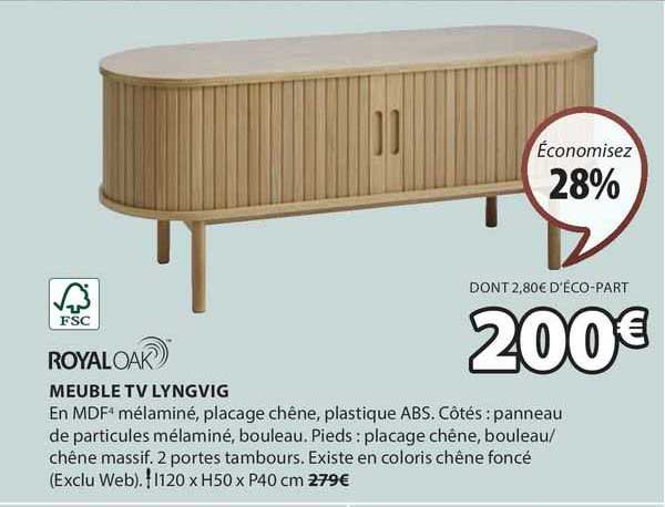royaoak meuble tv lyngvig