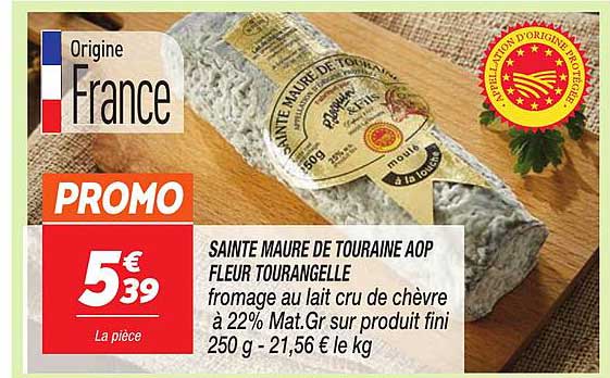 saint maure de touraine aop fleur tourangelle