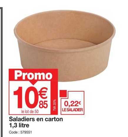 saladiers en carton 1,3 litre