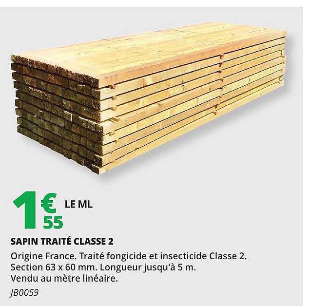 sapin traité classe 2