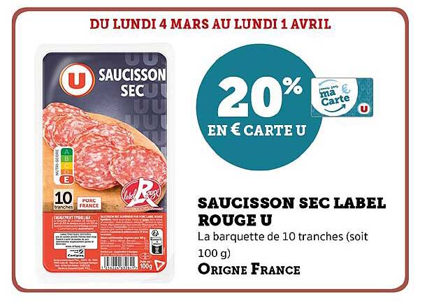 Saucisson Sec Label Rouge U