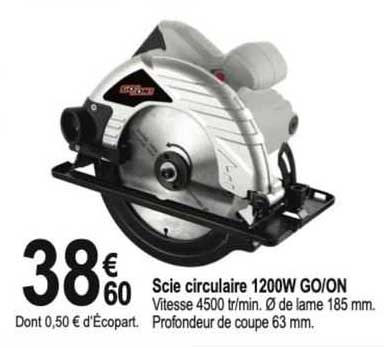 scie circulaire 1200w go/on