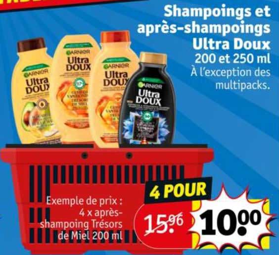shampoings et après-shampoings ultra doux