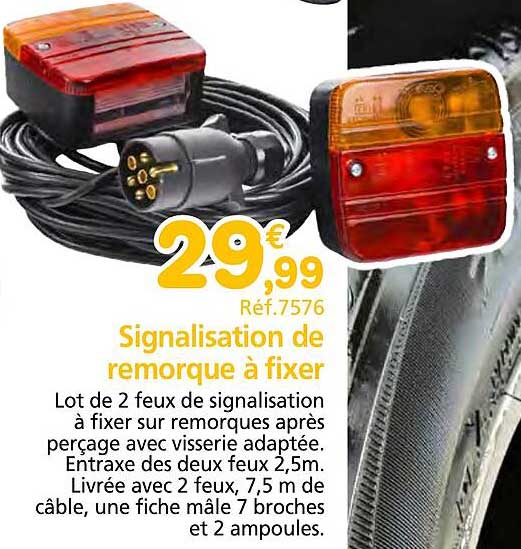 signalisation de remorque à fixer