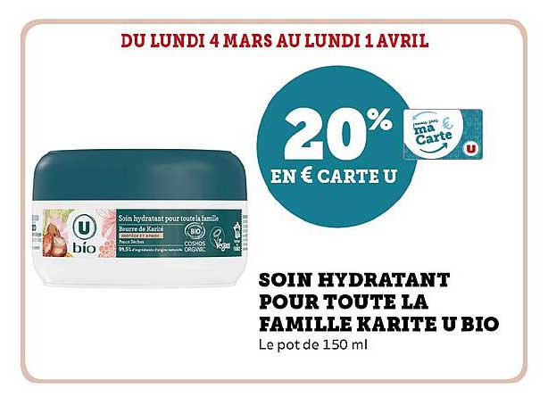 soin hydratant pour toute la famille karité u bio