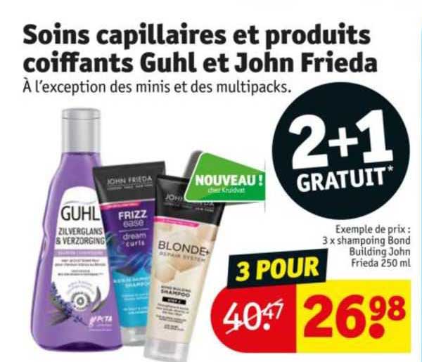 soins capillaires et produits coiffants guhl et john frieda