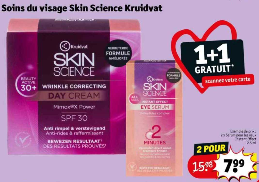 soins du visage skin science kruidvat
