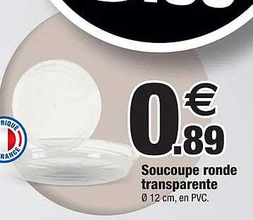 soucoupe ronde transparente